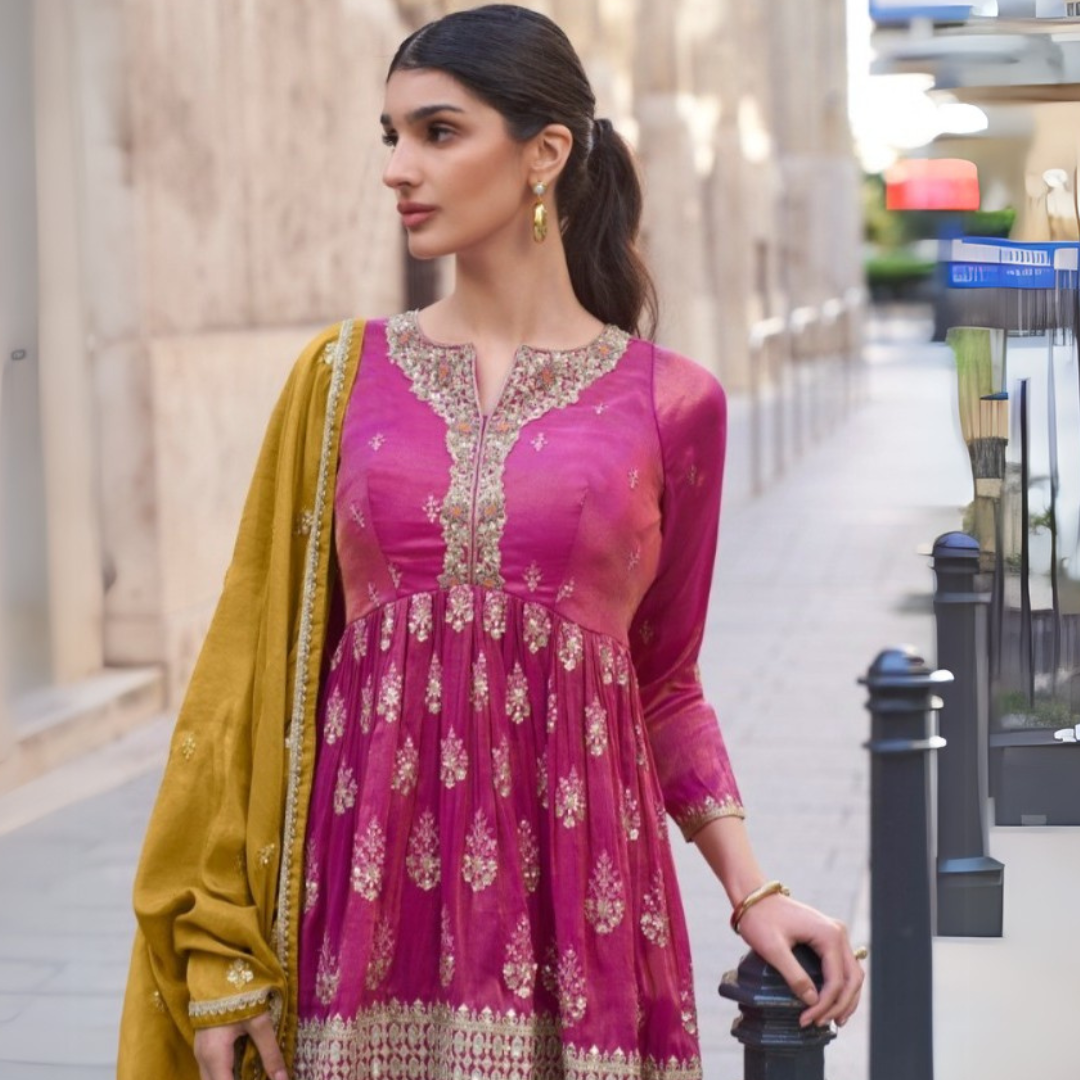 Luxurious Simmer Embroidered Masterpiece Suit