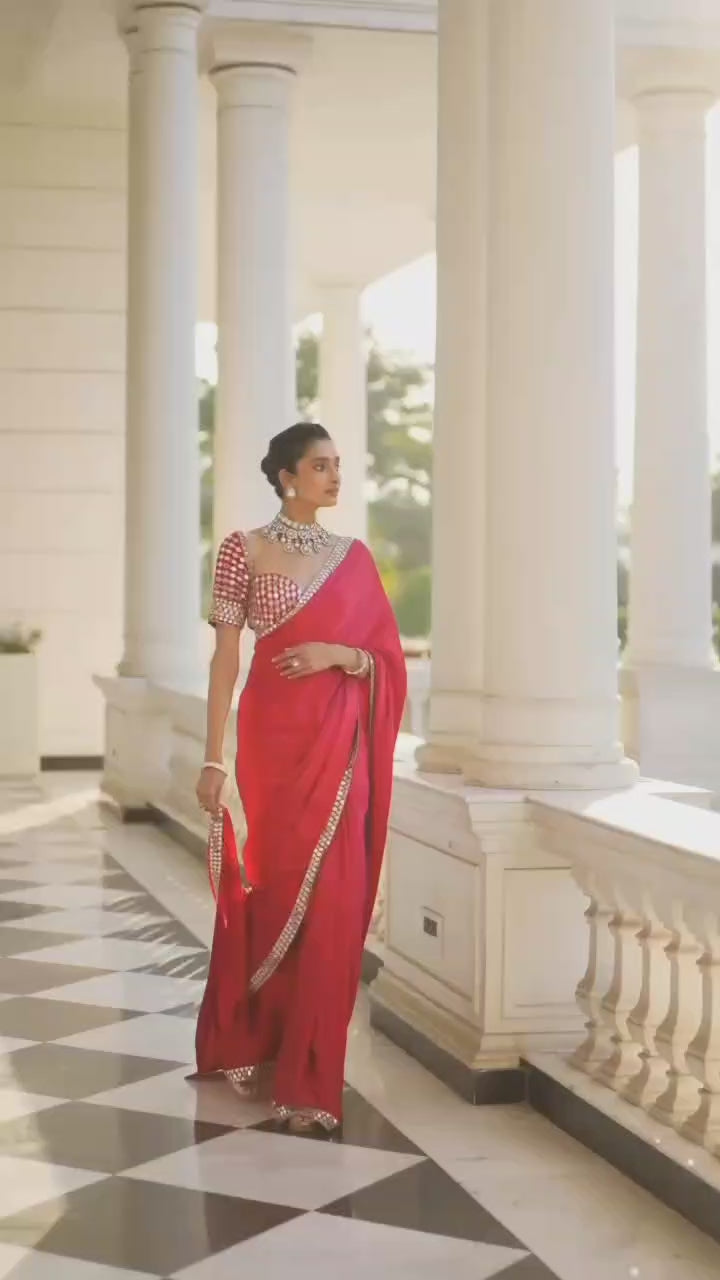 Shilpa Shetty Kundara Mirror Work Rangoli Silk Saree