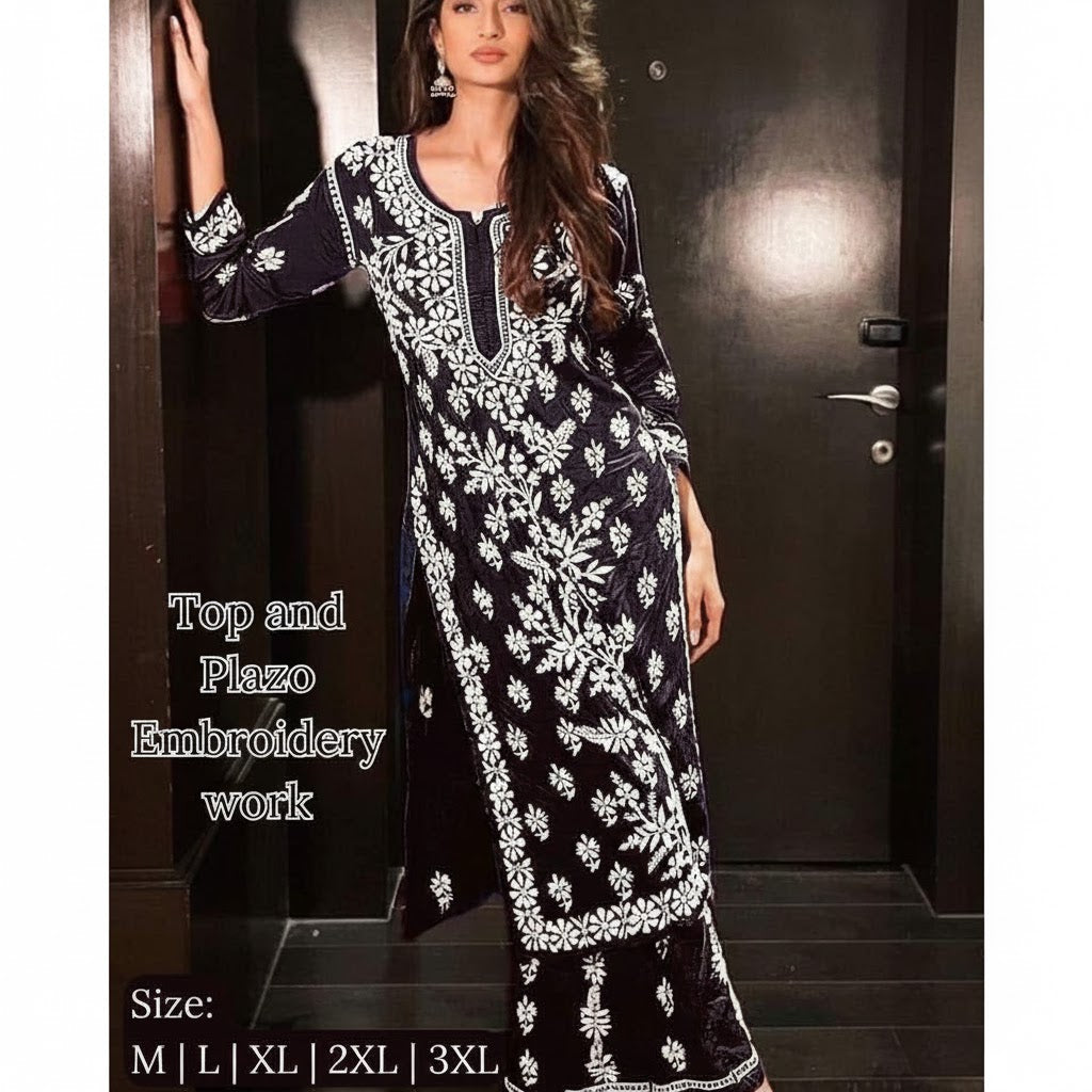 Classy Chikankari Embroidery 2Pcs Suit Collection For Women