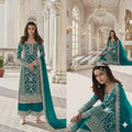 Elegant Thread Work Embroidery 3PCS Suit For Women 003