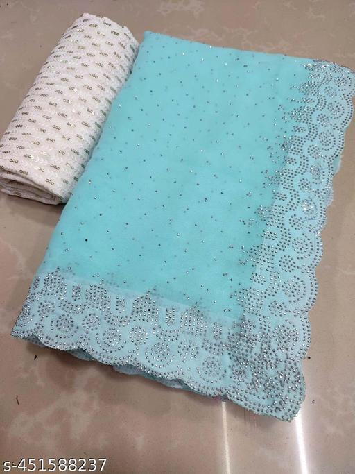 Designer Party Wear Saree Fabrics Georgette Saree