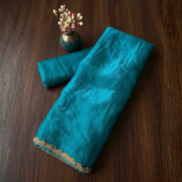 Chiffon Soft Fabric Beads  Hand Work Saree Collection For Women