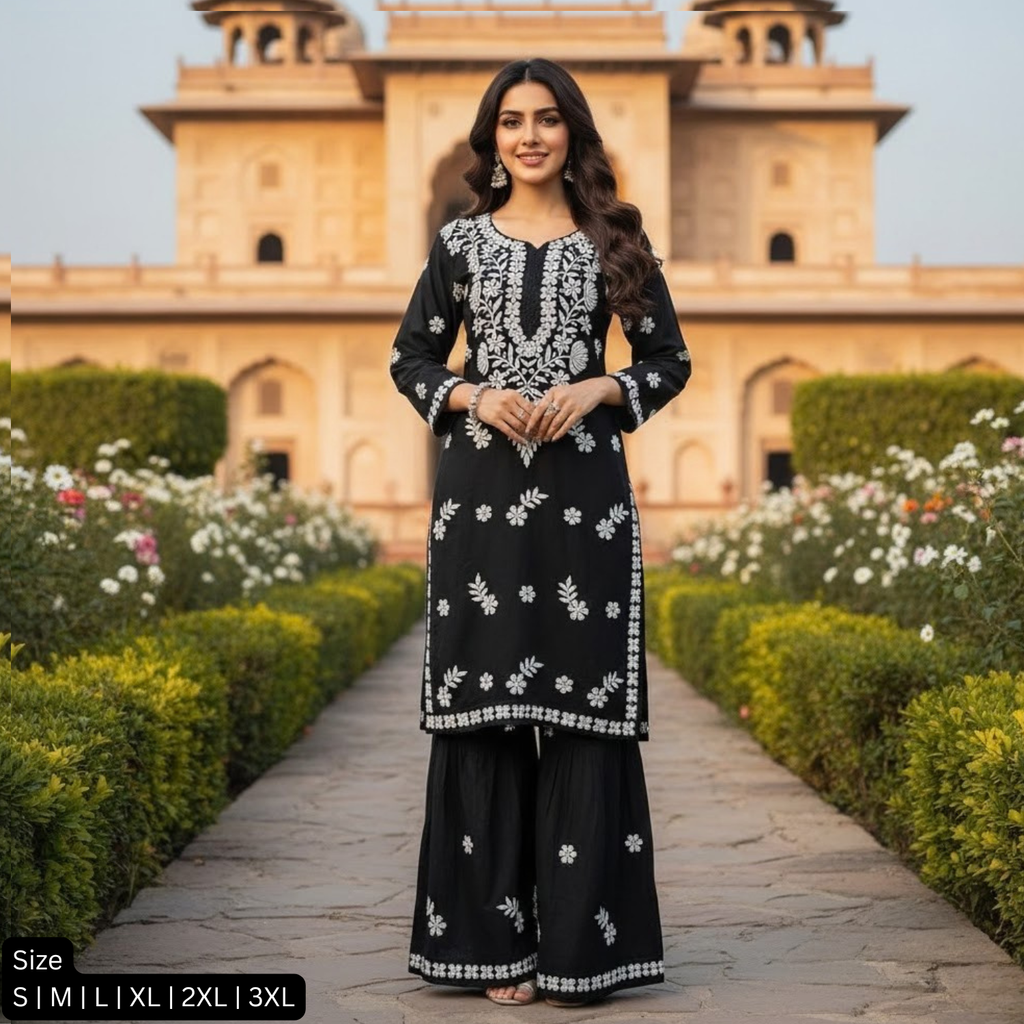 2PCS Rayon Embroidery Suit For Women 002