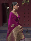 Satin Silk Banarasi Saree for Women