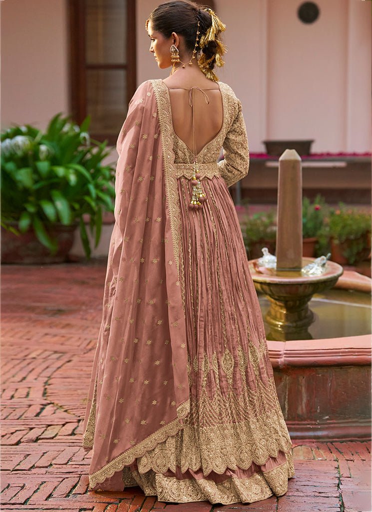 Heavy Embroidered Slit Style Anarkali Lehenga Set