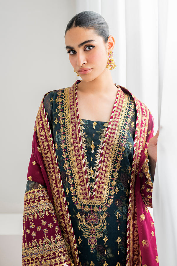 3-Piece High-Quality Soft Chiffon Stitched Suit