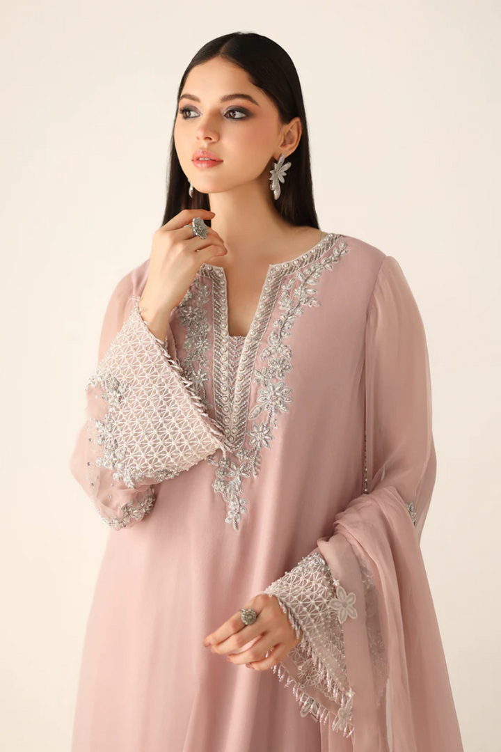 Hand Embellished Chiffon 3-piece Suit | Ready To Wear