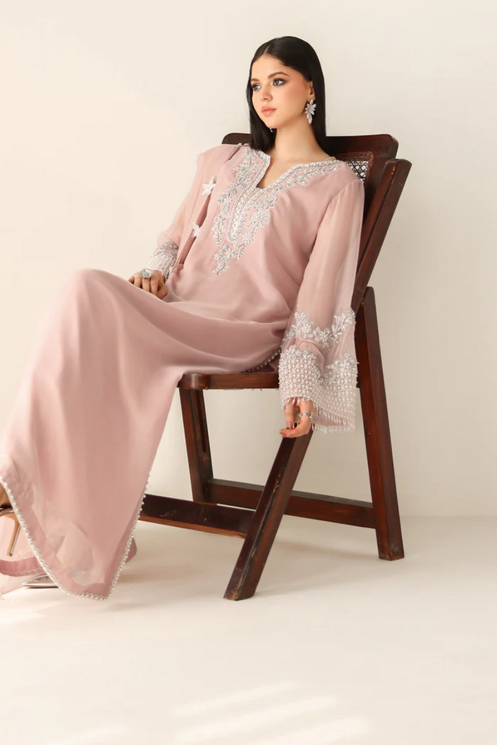 Hand Embellished Chiffon 3-piece Suit | Ready To Wear