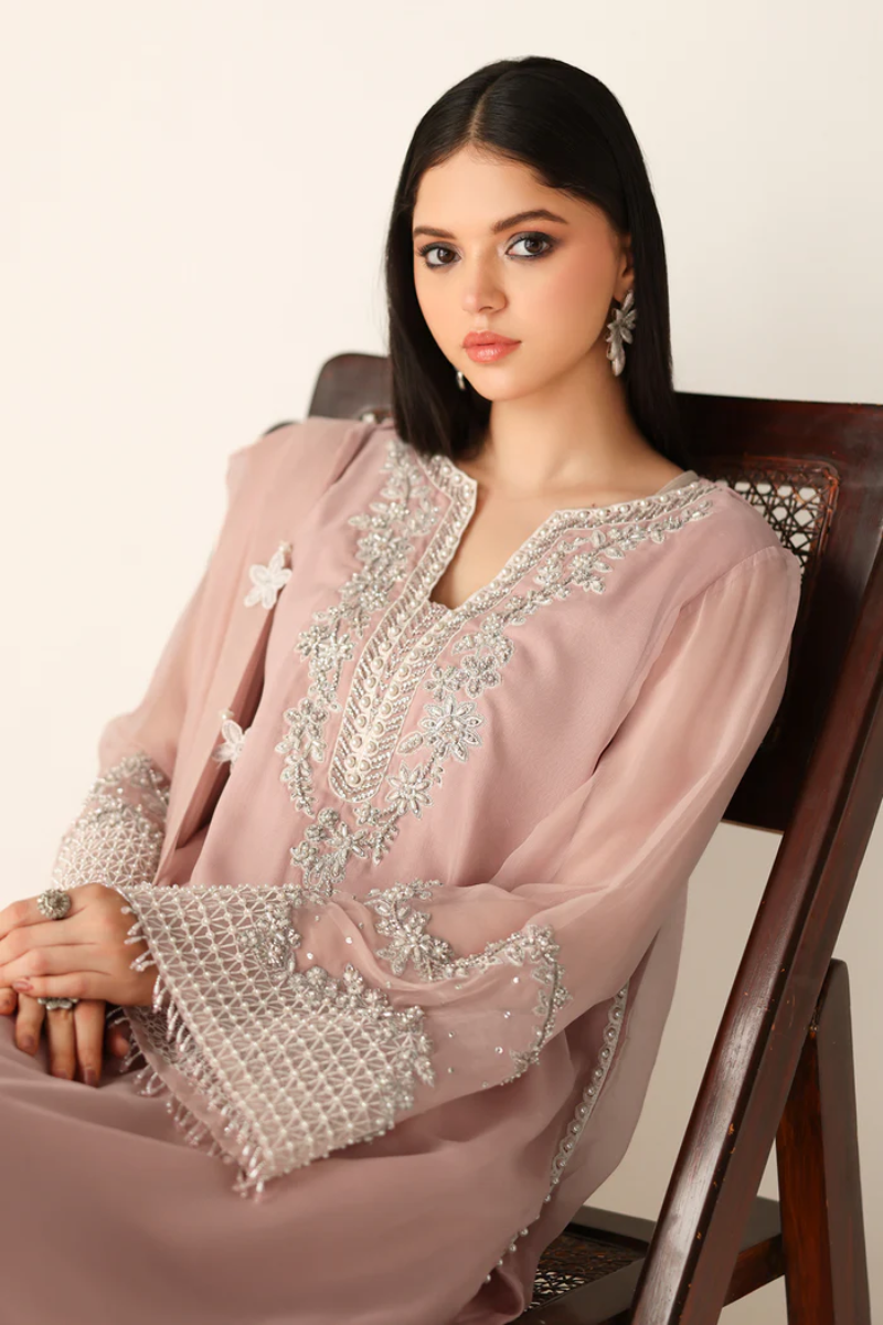Hand Embellished Chiffon 3-piece Suit | Ready To Wear