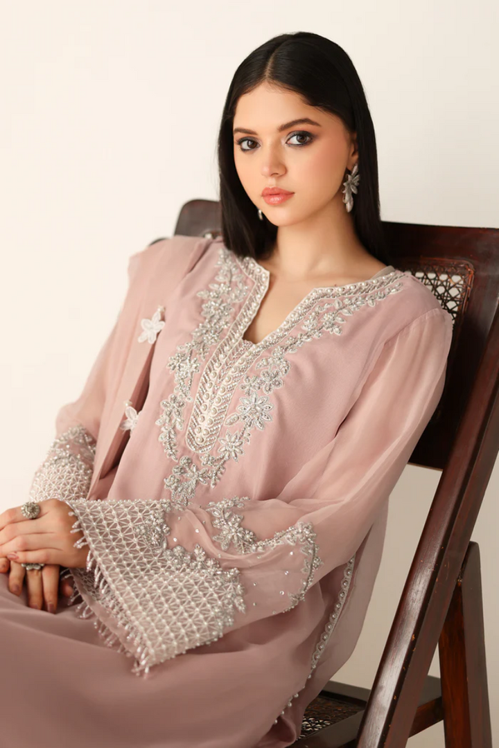Hand Embellished Chiffon 3-piece Suit | Ready To Wear