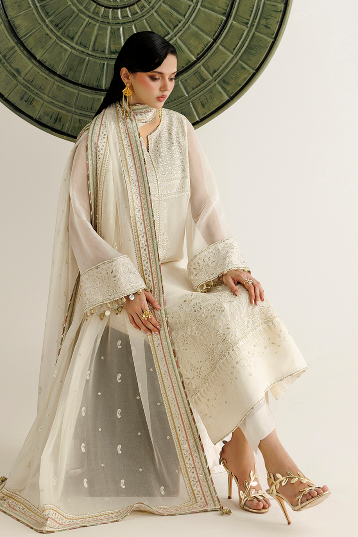 Embroidered Semi-Pure Chiffon 3 Peice Suit | Ready To Wear