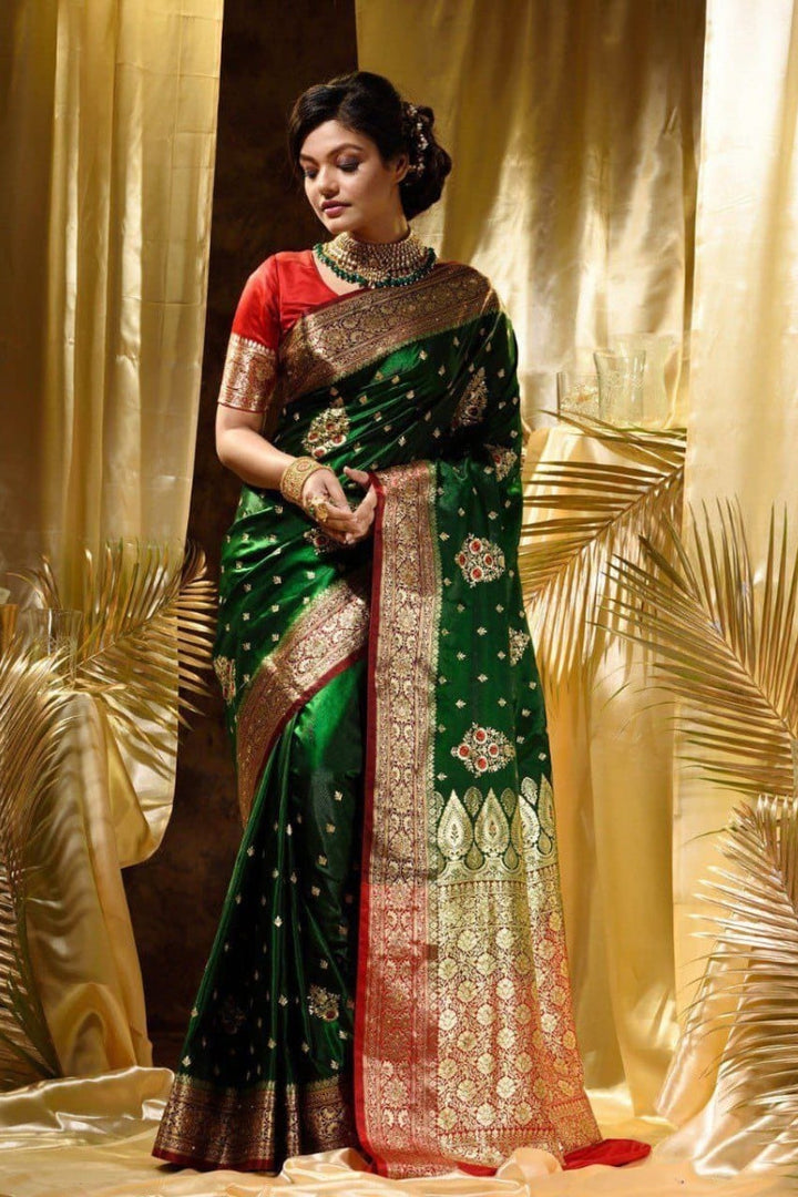 Meena Banarasi Lichi Silk Saree