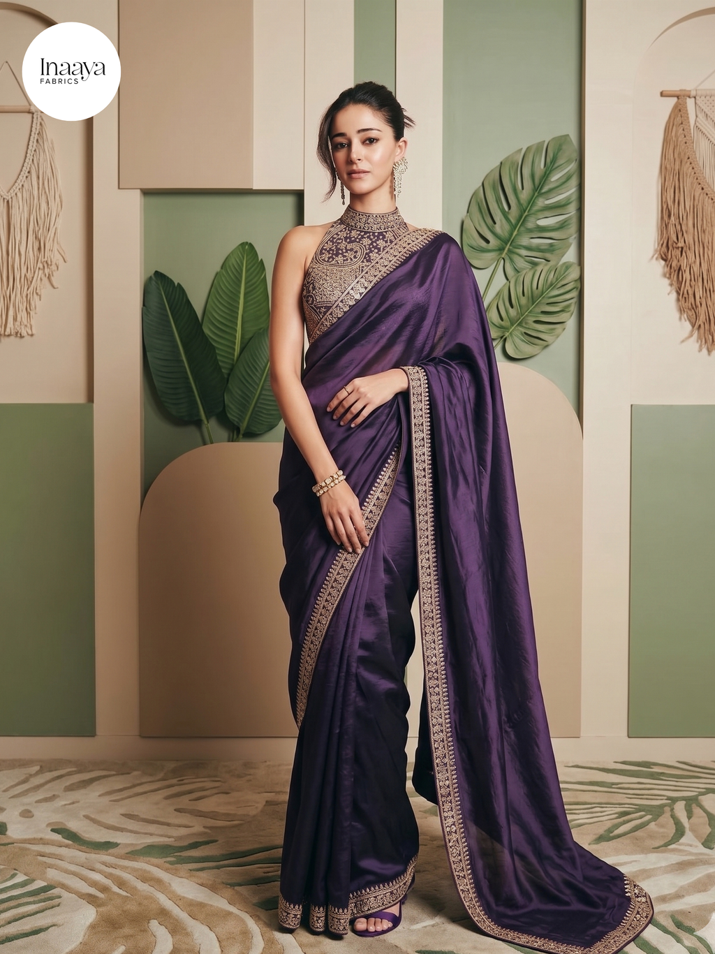 Soft Blooming Tissue Embroidered Saree