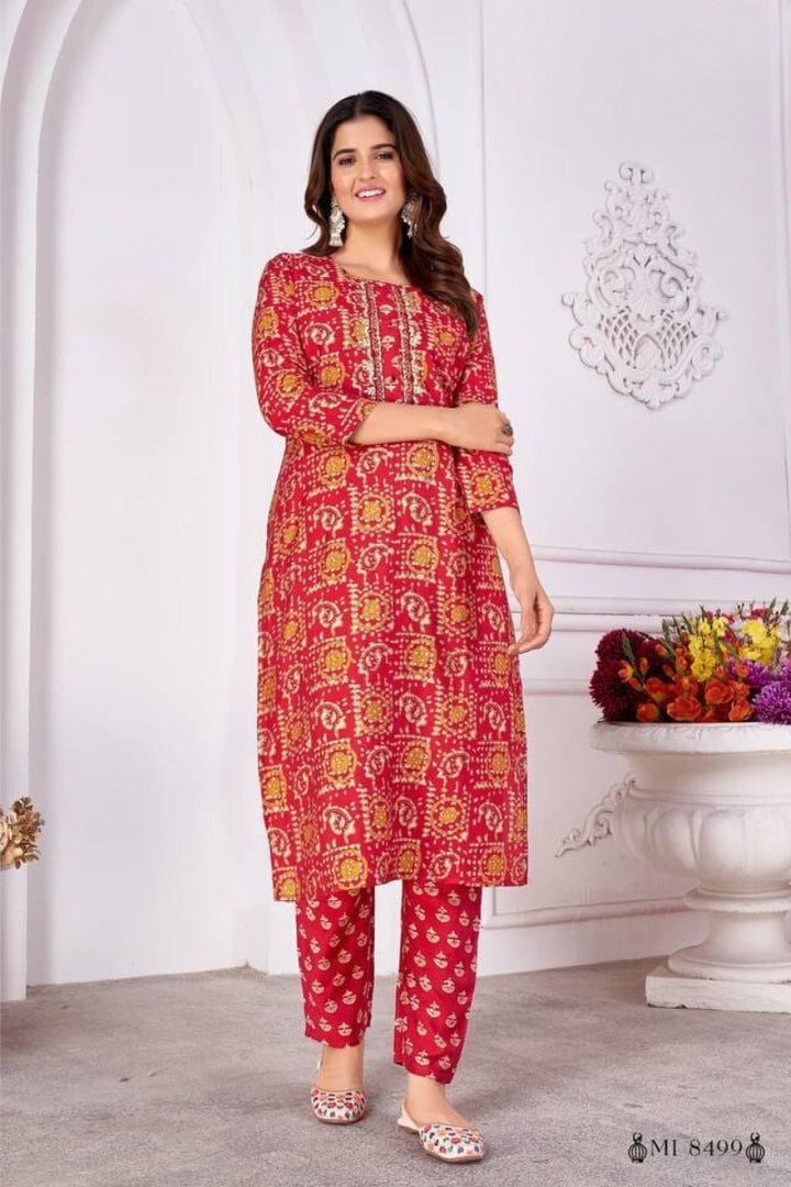 Foil Printed Viscose Straight Kurti