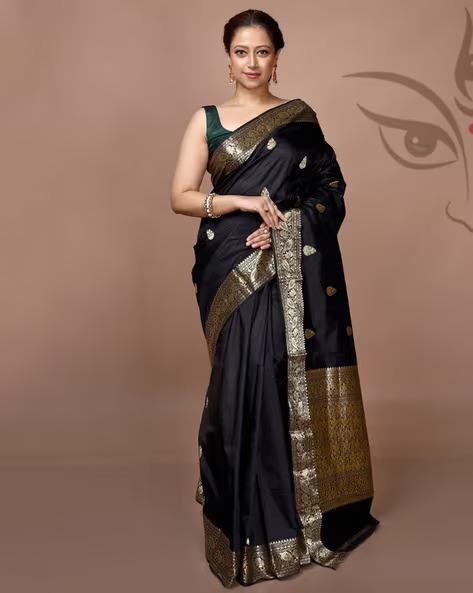 Banarasi  Silk Saree With Unstitched Blouse For Women