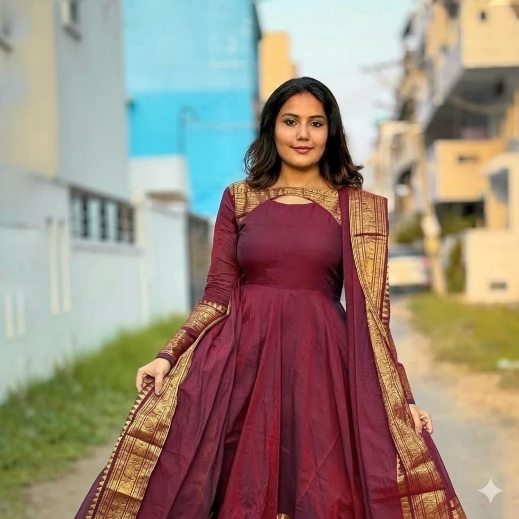 Ready To Wear Anarkali Gown With  Dupatta  Set  For Women 002