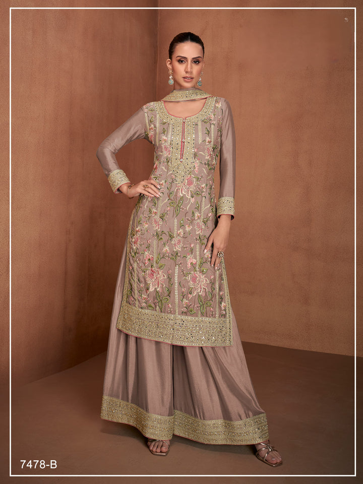 Heavy Star Georgette with Intricate Embroidery Suit