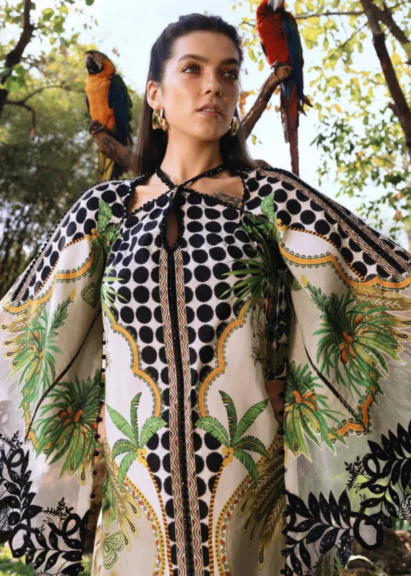 03-Piece Printed Lawn With Chiffon Dupatta - Ready To Wear