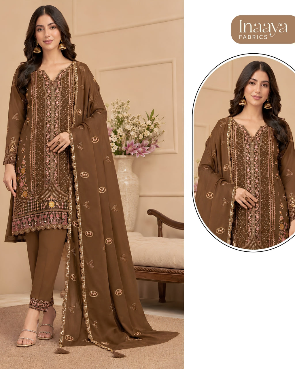Rangoli Crush with Sequence Embroidery Work