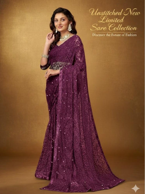 Beads  Work Saree Collection For Women