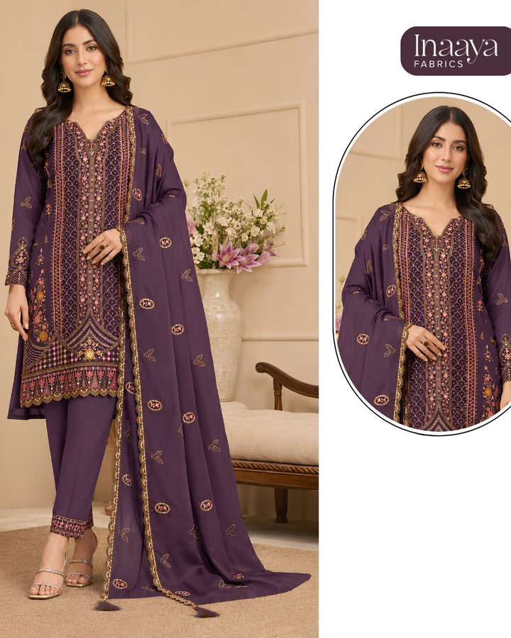 Rangoli Crush with Sequence Embroidery Work