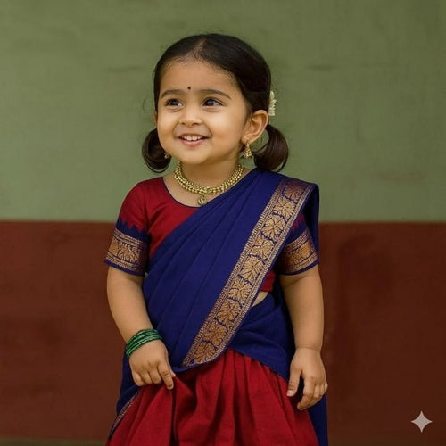 Adorable Kids Silk Saree Collection