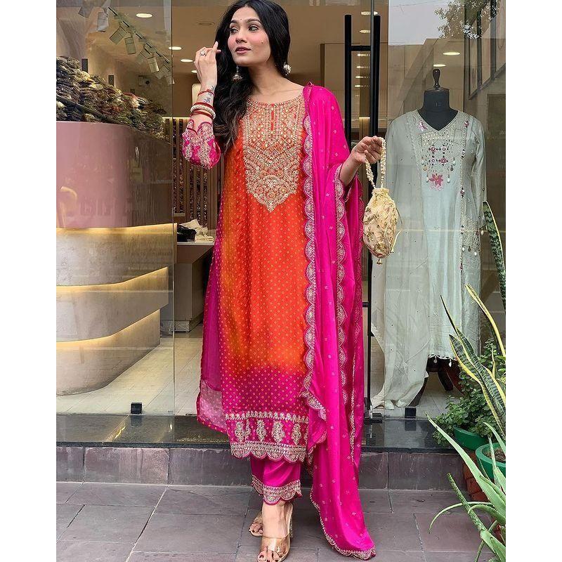 Elegant Ready To Wear 3pcs Embroidery Suit Collection For Women