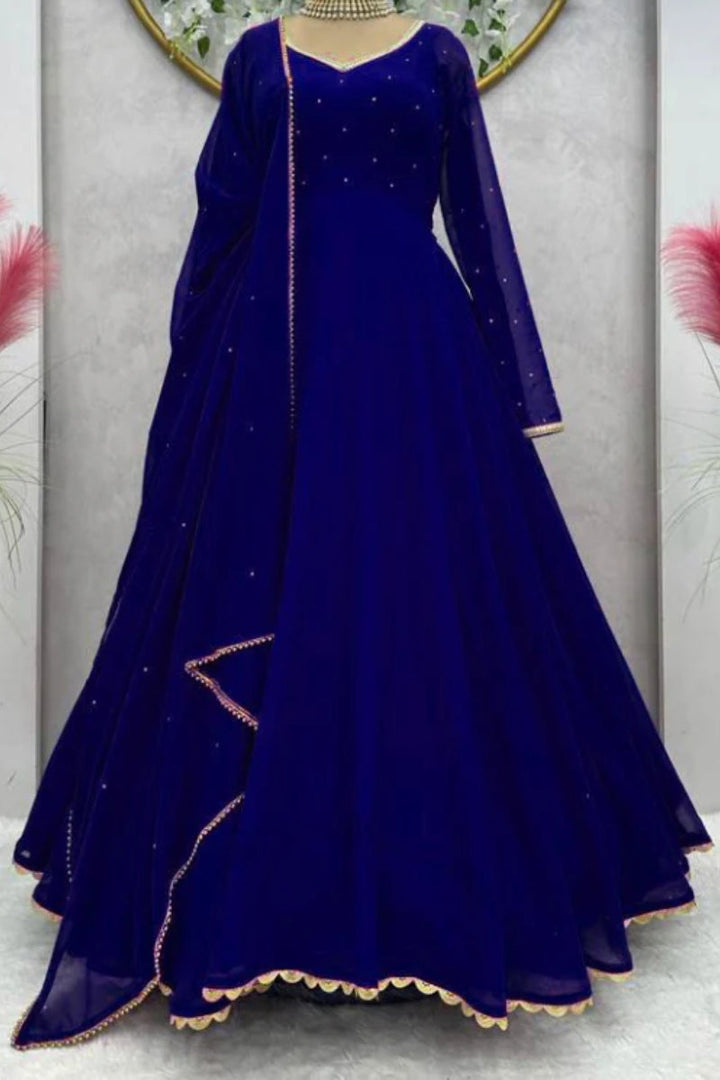 Anarkali Gown With Dupatta