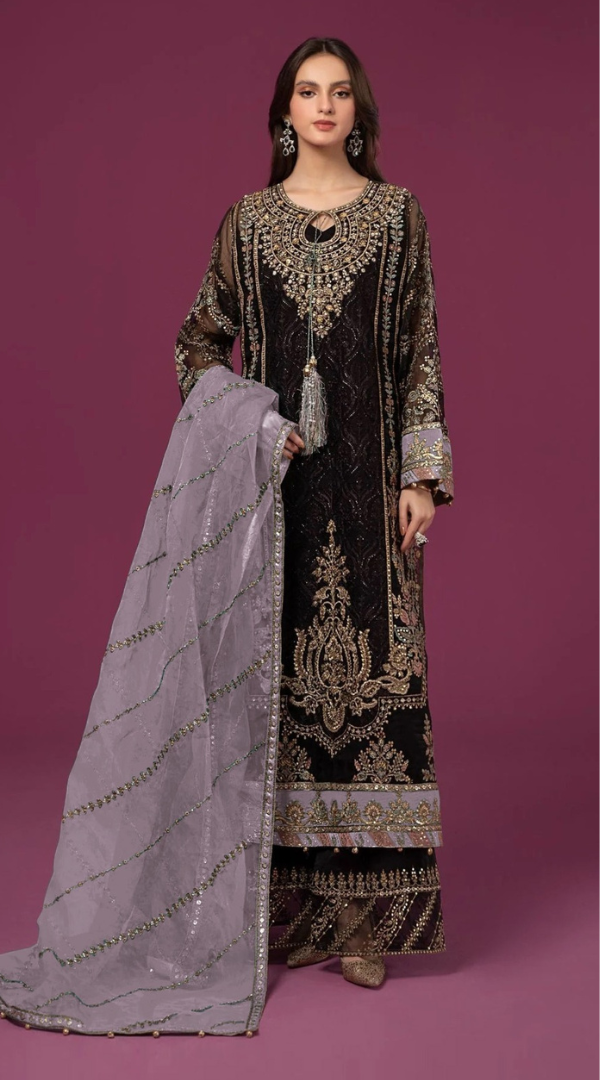 Embroidered Fox Georgette Suit