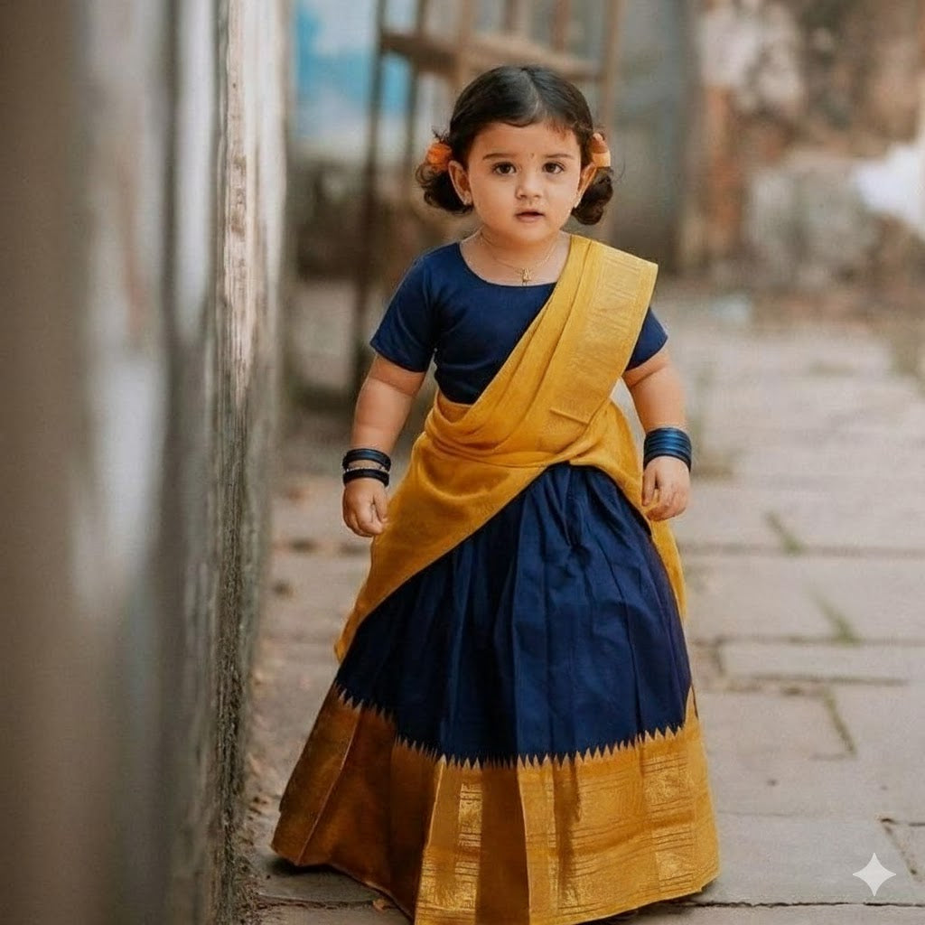 Adorable Kids Silk Saree Collection