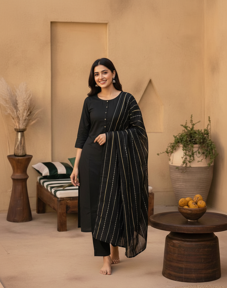 3 Piece Heavy Soft Breathable Cotton Suit
