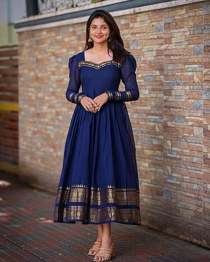 Butterfly Breeze Blue  Gown  For Women
