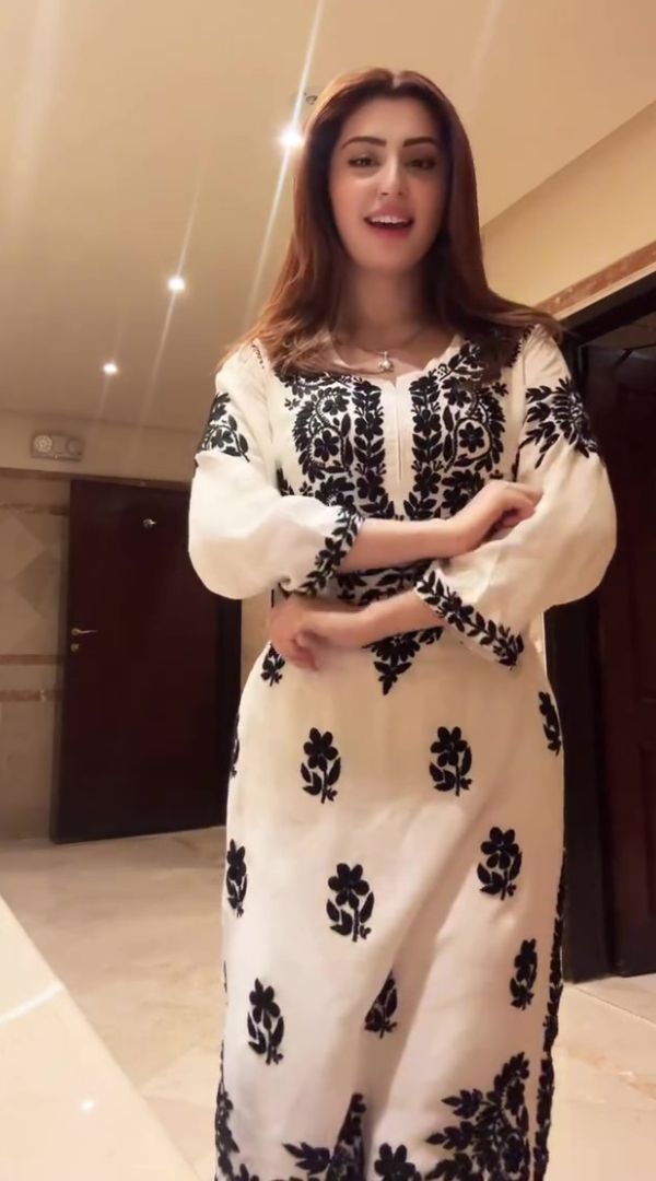 Black & White Chikankari Embroidered Ensemble suit