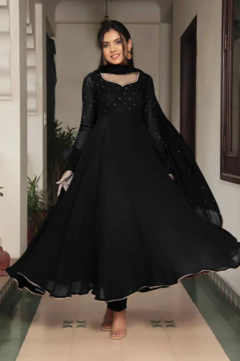 Anarkali Gown With Dupatta