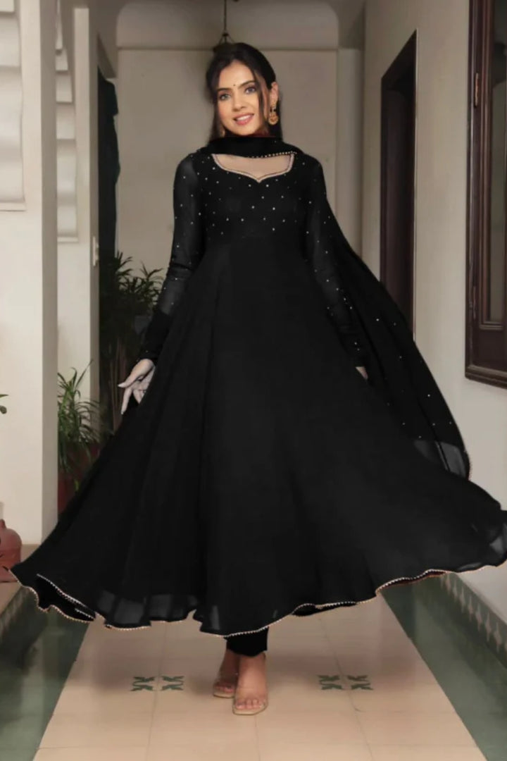 Anarkali Gown With Dupatta