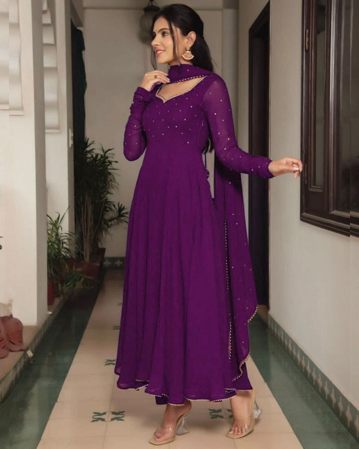 Anarkali Gown With Dupatta