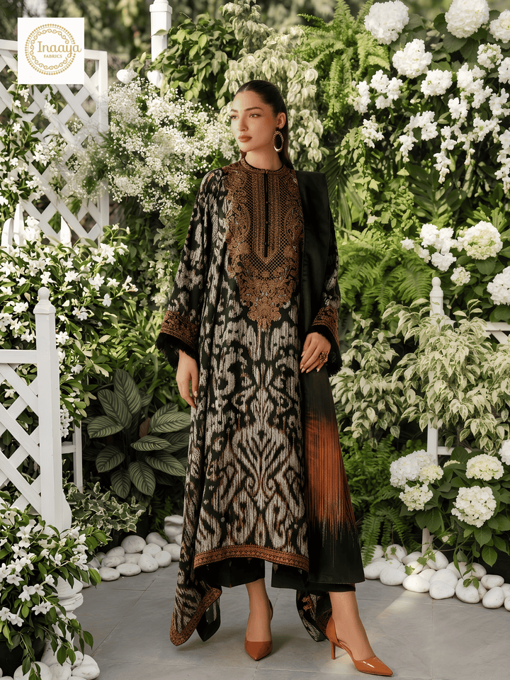 3 Piece Stitched Lawn Suit - Ready To Wear