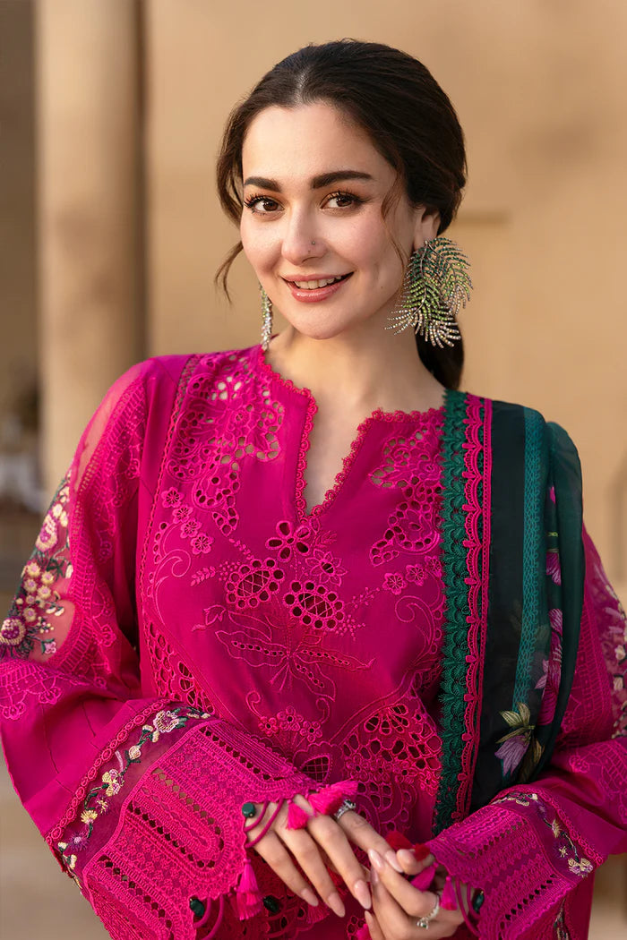 3 Piece Stitched Lawn Suit - Ready To Wear