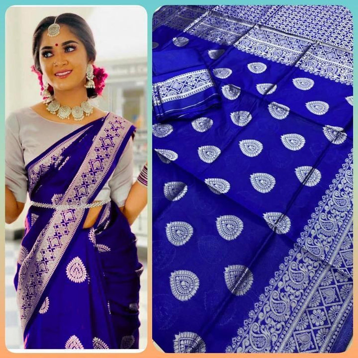 Flowing Silk Elegant Saree For Women