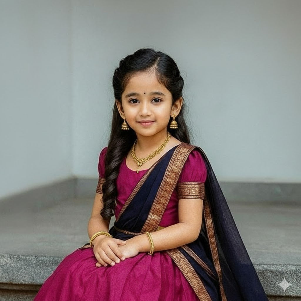 Adorable Kids Silk Saree Collection
