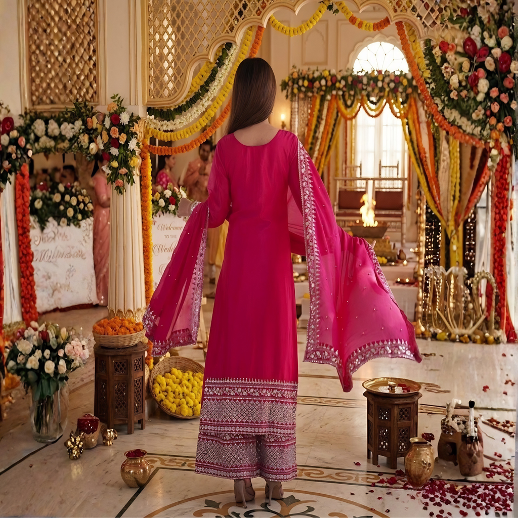 Traditional Glamour  Embroidery 3PCS Suit  Collection For Women