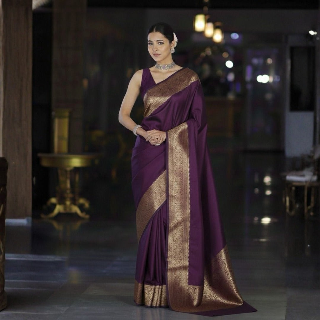 Silk Heritage Saree Unstitched  For Women