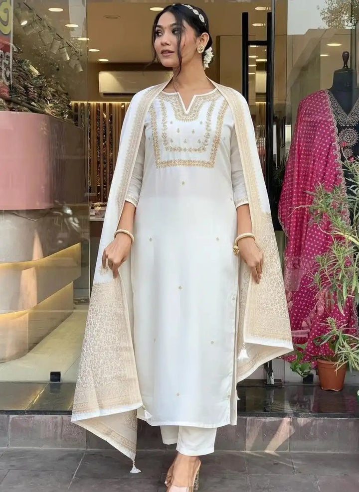 Diwali Special Ready-to-Wear  Embroidered 3pcs Baju Suit Collection