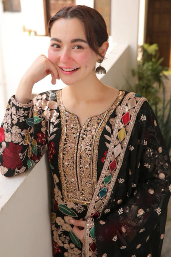 Luxury Chiffon Sequin Embroidered Suit – Ready to Wear