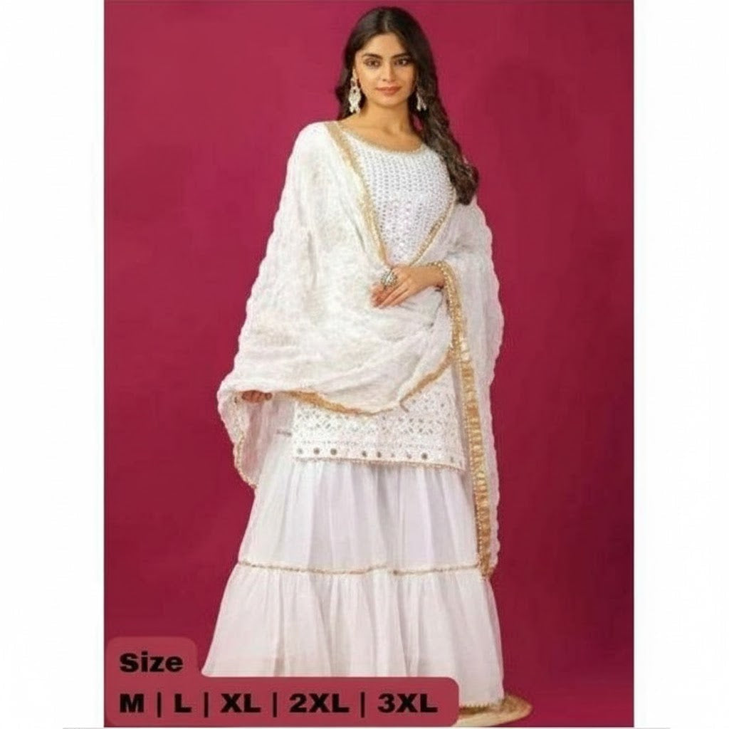 Elegant ReadyMade 3Pcs  Sharara Suit Collection For Women