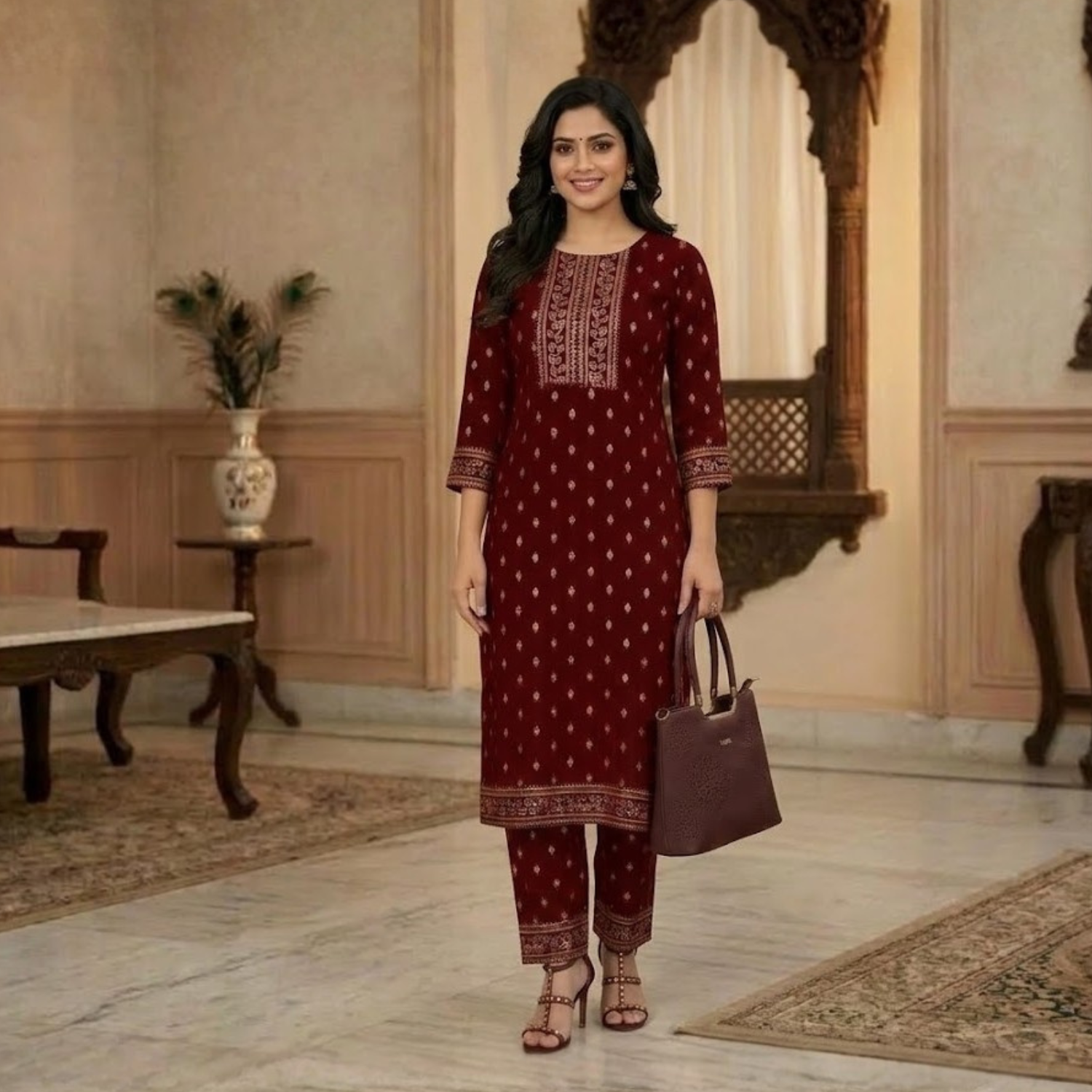 Premium Quality Ready To Wear Cotton 2PCS Suit  For Women 002