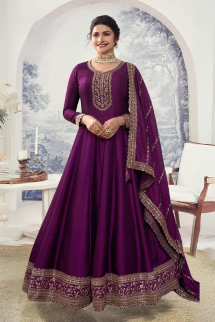 Georgette Silk Anarkali Suts