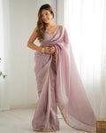 Gold Crush Tissue Silk Saree For Women