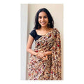 Faux Georgette Kalamkari Print Saree For Women