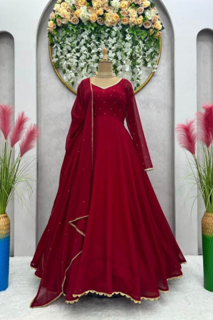 Anarkali Gown With Dupatta